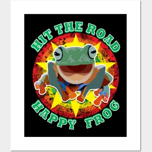 Hit The Road Happy Frog Posters and Art